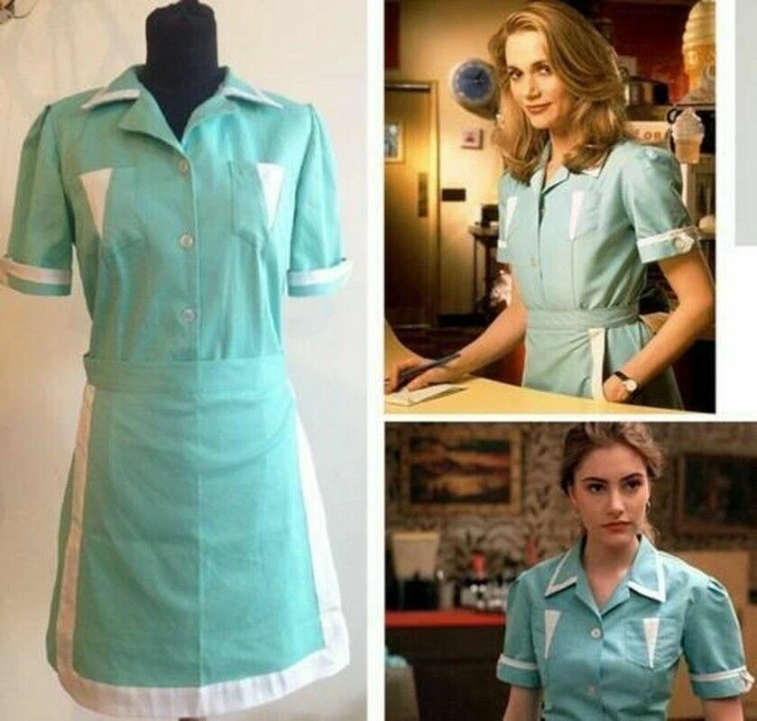 cosplay Twin Peaks costume Adult Maid dress customizable Waitress Cosplay - Image 3 of 4