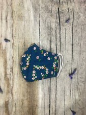 LOT OF 3- 1 PLAID, 2 FLORAL FACE MASK. 4 LAYERS, WASHABLE AND REUSABLE. NEW.