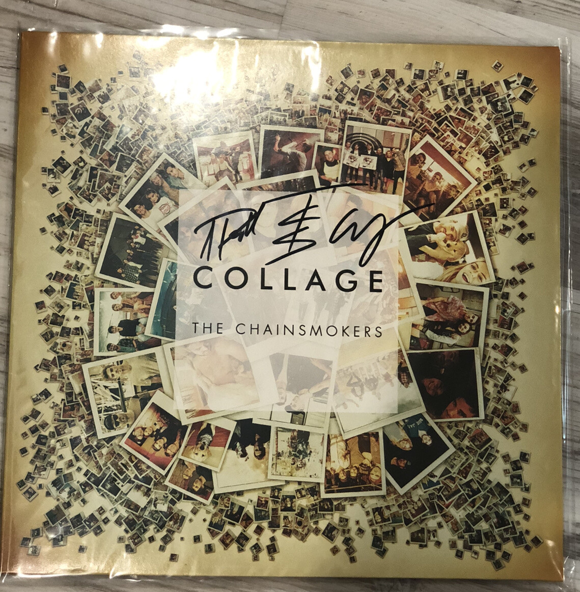 THE CHAINSMOKERS SIGNED AUTOGRAPH COLLAGE VINYL ALBUM ALEX PALL