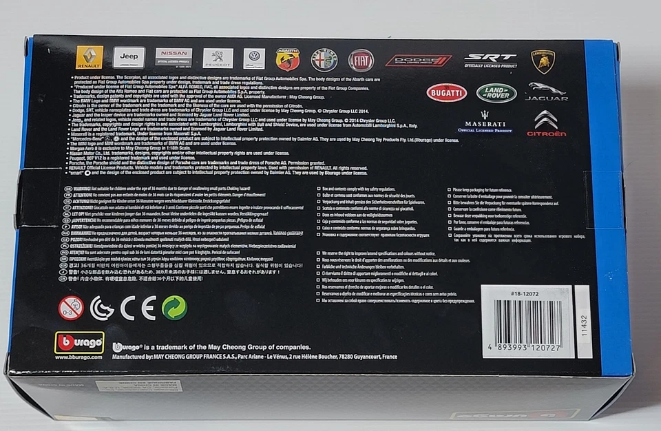 BBURAGO 1968 LAMBORGHINI MIURA 1/18 DIECAST ORANGE UNOPENED NEW IN BOX - Image 4 of 4