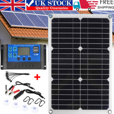 Rv Solar Panels Kits 100W Solar Panel 12V Battery Charger Kit 50A