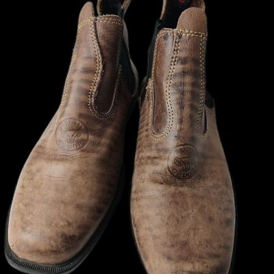 Brown Botina Gedora Chelsea Style Leather Ankle Boots Shoes Brazil 38 Megabor