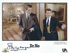 STANLEY MORGAN SIGNED 007JAMES BOND 10x8 PHOTO  UACC & AFTAL RD AUTOGRAPH