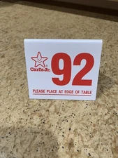 Classic Carl's Jr Table Tent Sign 92
