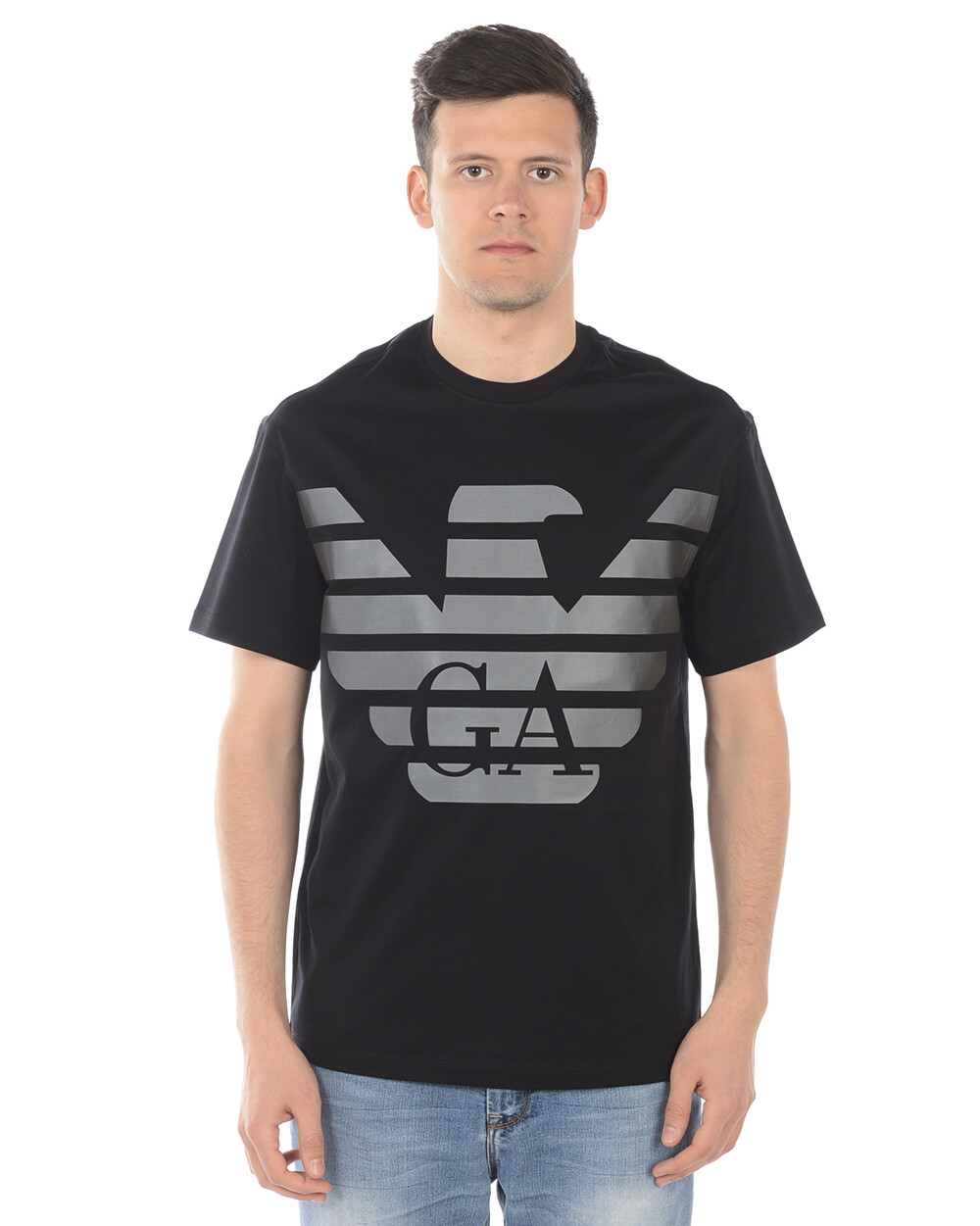 Emporio Armani Футболка Толстовка Мужская черная 3G1TR1 1JTUZ 999 Sz S ДЕЛАЕТ ПРЕДЛОЖЕНИЕ