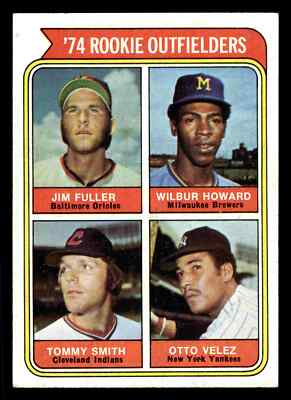 1974 Topps Rookie Outfielders (Fuller / Howard / Smith / Velez) #606