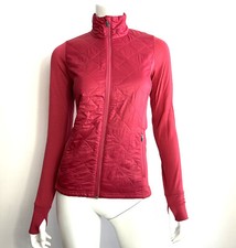 Icebreaker Merino Gt Wool Blend Jacket Quilted Pink Womens Xs Long Sleeve