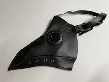 New Halloween Plague Doctor Mask Bird Long Nose Beak Faux Leather Steampunk