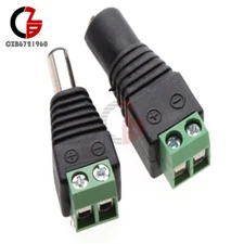 10Pairs Male&Female 5.5X2.1 DC Power Plug Jack Adapter Connector For CCTV Camera