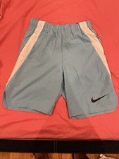 NIKE SHORT DRY FIT LIGHT BLEU WITH WHITE STRIPES FOR KIDS S / M / L