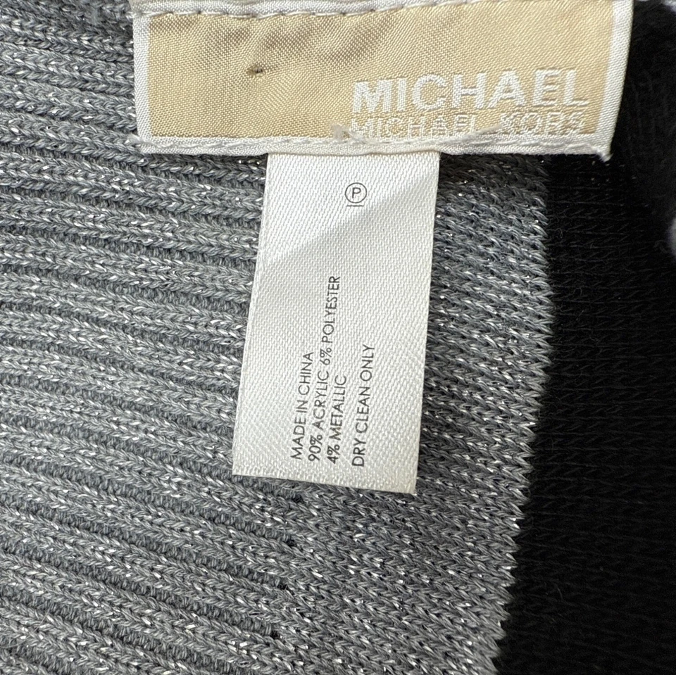 Bufanda tejida con monograma negra y gris Michael Kors Foto 4 de 4