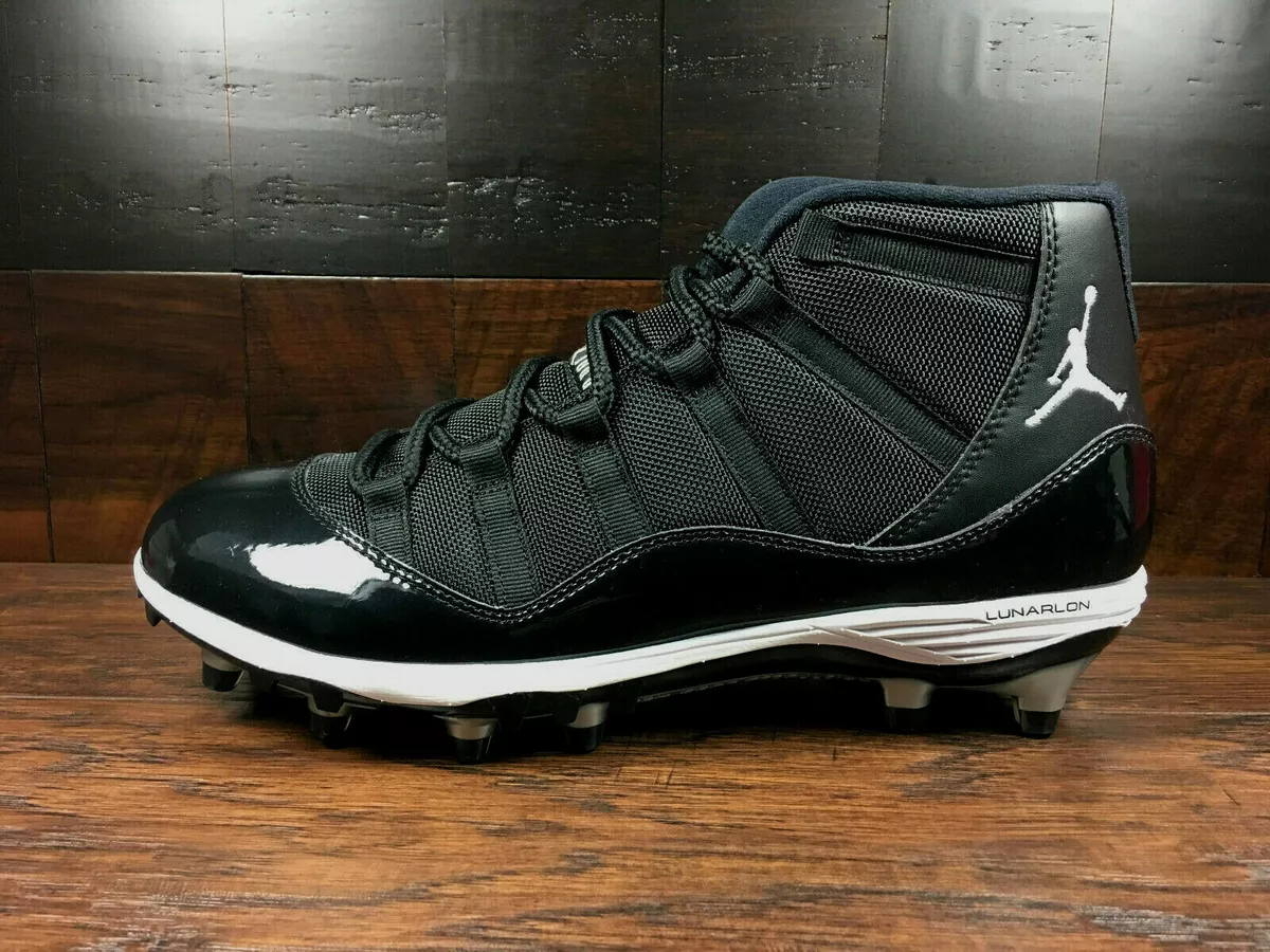 Air Jordan 11 Retro XI (Black / White) TD Football Cleat [AO1561