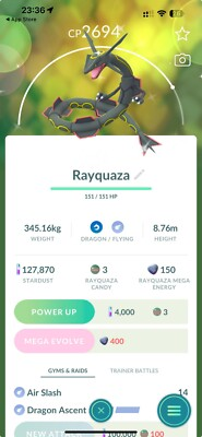 #ad Shiny Rayquaza have Dragon Ascent legacy moveset PTCs Read Description $5.90