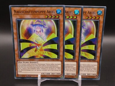 Yugioh Playset 3x Naelschattenpuppe Ariel SDSH DE0043/ Super Rare/ Near Mint