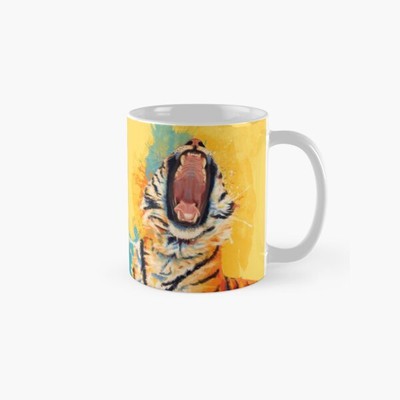 LIMITED! Wild Yawn Tiger portrait  11oz 15oz Coffee Tea Mug