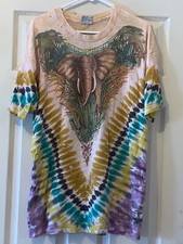 WILDERNESS ELEPHANT SHIRT XL CHEST IS 23" LENGTH IS 28" MADE IN USA LIQUID BLUE