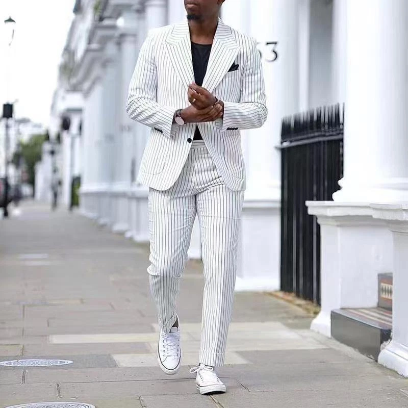 Mens 2 Piece Suit Smart Casual Classic Business Tailored Fit Office Formal Prom Mens 2 Piece Suit Smart Casual Classic Business Tailored Fit Office Formal Prom
