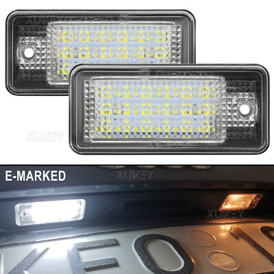 Audi A4 B7 Number Plate Light 2Pcs 18 LED Error Free License Plate