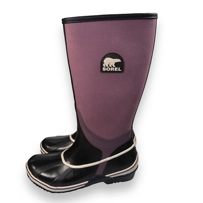 Sorel Sorellington Tall Slip-on Rain Boots Purple / Black  display picture 3