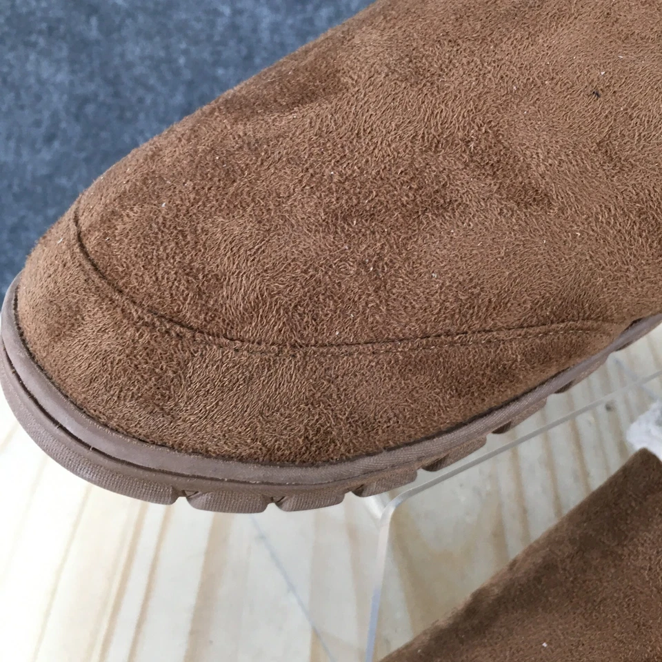 Туфли мужские Wembley 11-12 сабо плоские комфортные коричневая ткань без шнуровки из искусственного меха - Изображение 4 из 4