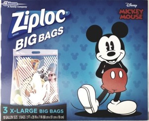 3 Extra Large Ziploc Disney Mickey Mouse Big Bags 10 Gallon Storage Gift Nib Ebay
