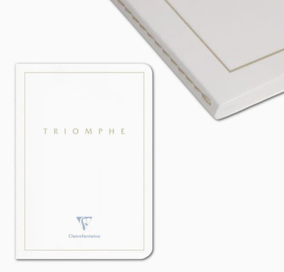 2-pack! Clairefontaine ''Triomphe'' Notebooks A5 - White Cover