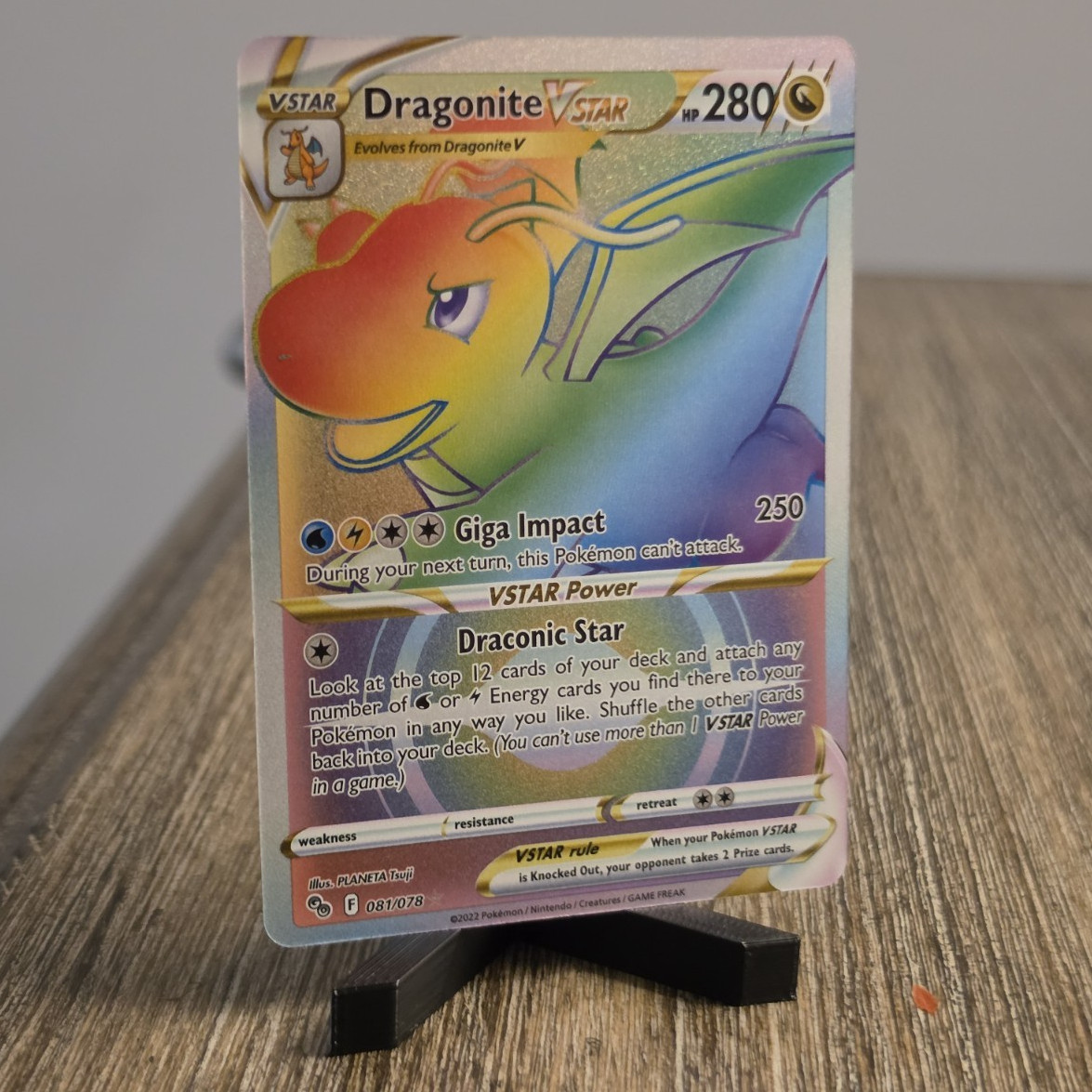 Dragonite VSTAR 081/078 Pokemon GO Secret Rare Full Art Holo 2022 280 HP EN