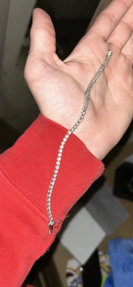 Pulsera de diamantes joyas de diamantes reales LEER MÁS ABAJO Foto 3 de 4