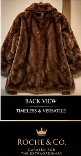 Russian Mink Style Coat Men M Rich Chestnut Brown elegant standout Buttons new image 5