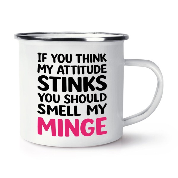Gift Base Emaille Becher Tasse Camping Geschirr MüLleimer Rude-image
