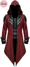 Mens Medieval Renaissance Costume Gothic Viking Vampire Steampunk Coat LARGE