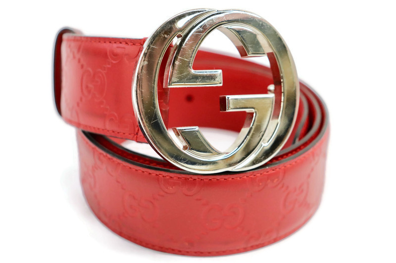 All red gucci belt men's