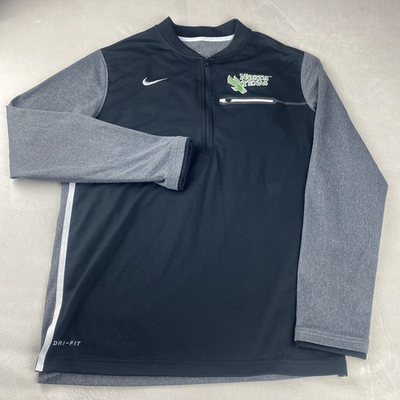#ad #ad Nike Dri Fit North Texas Mean Green Mens 1 4 Zip S Black Gray Performance Golf $18.37