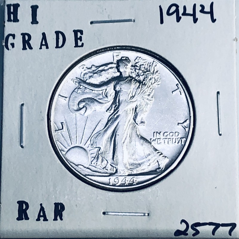 1944 LIBERTY WALKING SILVER HALF DOLLAR HI GRADE U.S. MINT RARE COIN 2577
