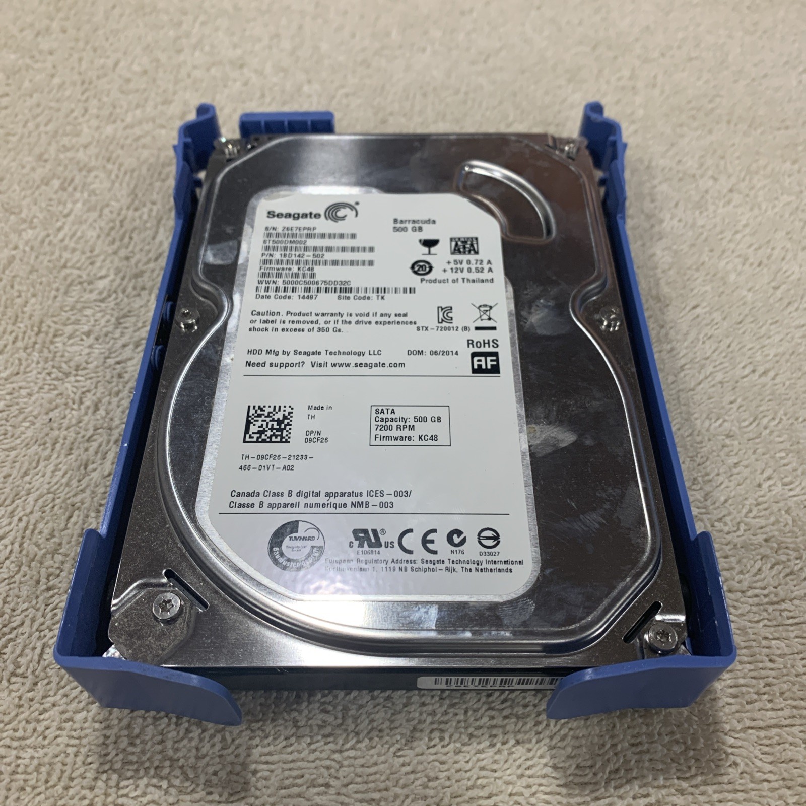Seagate Barracuda 500GB 7200RPM SATA 3.5” HDD ST500DM002 Hard Drive – Untested