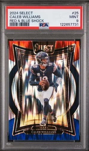 2024 Panini Select - Concourse Caleb Williams #25 Red & Blue Shock Prizm (RC)