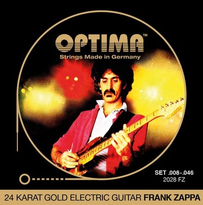 Optima 24K Gold Coated Electric Guitar Strings; Frank Zappa set gauges 8-46