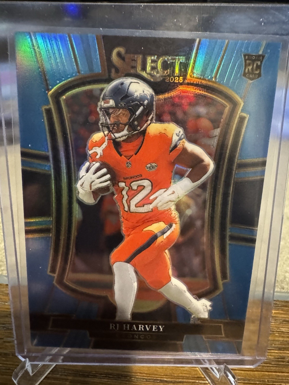2025 Select - Rookie RJ Harvey Light Blue /99 Premier Level Broncos (RC)