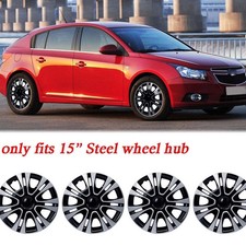 15 Set Of 4 Snap On Full Hub Caps Wheel Covers Fit For R15 Tire Steel Rim New
