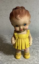 Vintage 1950s SUN RUBBER CO. SQUEAK GIRL DOLL by RUTH E. NEWTON - Works