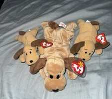 BONES the Dog Retired Ty Beanie Baby Style 4001 Tag ERRORS W 2 McDonald’s Babies