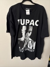 Tupac TRUST NOBODY T-Shirt Men&rsquo;s 2XL Black Licensed 100% Cotton NWT 2PAC