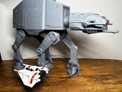 BUNDLE: Star Wars AT-AT Walker Model with Rebel Snowspeeder and tow cable!