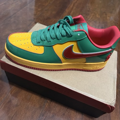 #ad Nike Lil Yachty AF1 Men’s Low Top Lace Up Sneaker Colorblock Green Yellow Red $400.00