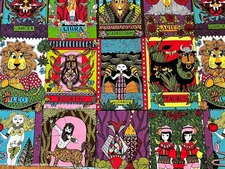 Alexander Henry Star Sign 2005 Cotton Fabric Aries Gemini Scorpio Libra Virgo