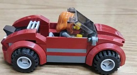 2013 LEGO CITY 60017 FLATBED TRUCK RED CAR ONLY(PARTS)