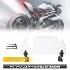 Universal Motorcycle Wind Windscreen Deflector screen Motorbike Windshield US