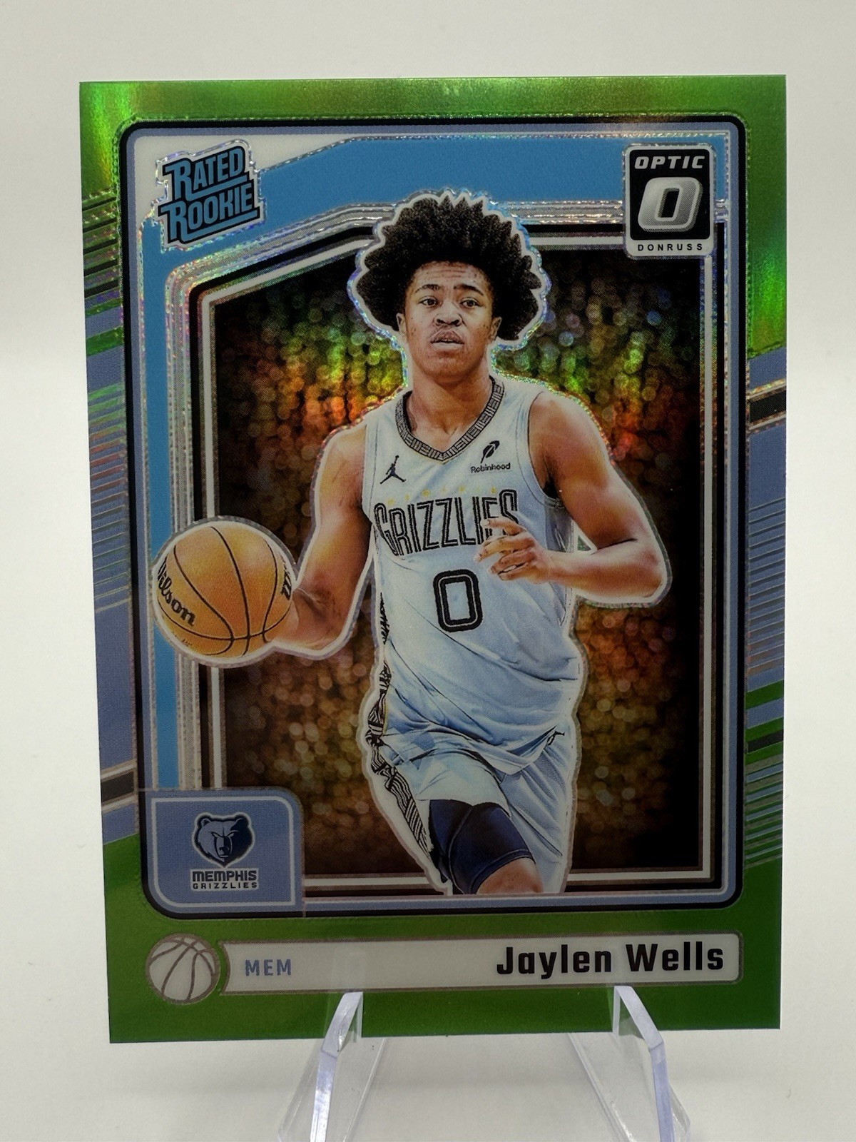 2024-25 Panini Donruss Optic - Rated Rookie Jaylen Wells #252 Lime Green /149 RC