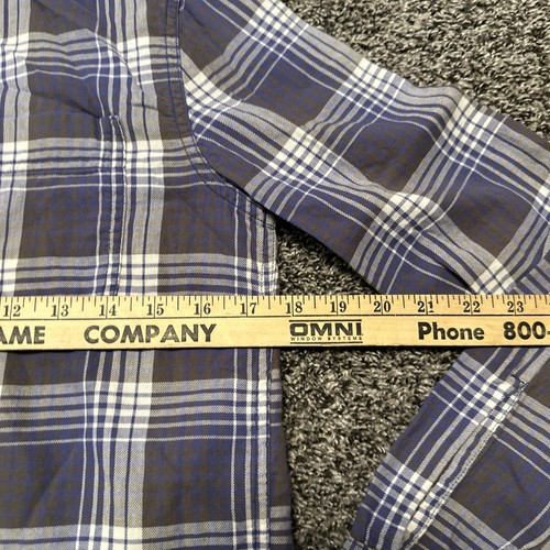 American Eagle Mens Shirt Extra Small Gray Plaid Button Down Casual - Picture 5 of 5