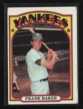 1972 Topps #409 Frank Baker New York Yankees VG
